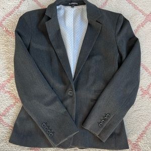Express size 6 charcoal fitted blazer